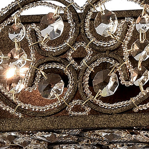 Atlas Amherst 2-Light Vanity Light Fixture – Elegant Crystal Accents & Modern Wrought-Iron Design Antique Bronze 48'' WL11507-BZ