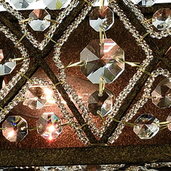 Atlas Amherst 2-Light Vanity Light Fixture – Elegant Crystal Accents & Modern Wrought-Iron Design Antique Bronze 48'' WL11507-BZ
