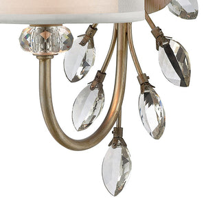 Atlas Asbury 1-Light Wall Sconce - Nature-Inspired Design with Crystal Accents for Elegant Ambient Lighting Aged Silver 6'' WL11515-SV