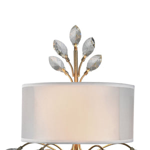 Atlas Asbury 23'' High 2-Light Wall Sconce - Nature-Inspired Aged Silver Elegance with Crystal Accents WL11516-SV