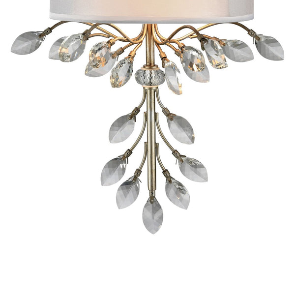 Atlas Asbury 23'' High 2-Light Wall Sconce - Nature-Inspired Aged Silver Elegance with Crystal Accents WL11516-SV