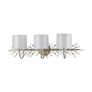 Atlas Asbury 1-Light Wall Sconce - Nature-Inspired Design with Crystal Accents for Elegant Ambient Lighting Aged Silver 34'' WL11518-SV