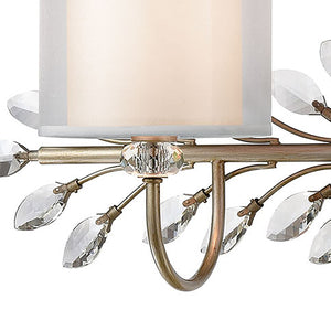 Atlas Asbury 1-Light Wall Sconce - Nature-Inspired Design with Crystal Accents for Elegant Ambient Lighting Aged Silver 34'' WL11518-SV
