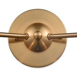 Atlas Astoria 3-Light Vanity Fixture - Midcentury Modern Design with Clear Glass Globes for Timeless Illumination Satin Gold 16'' WL11521-GD