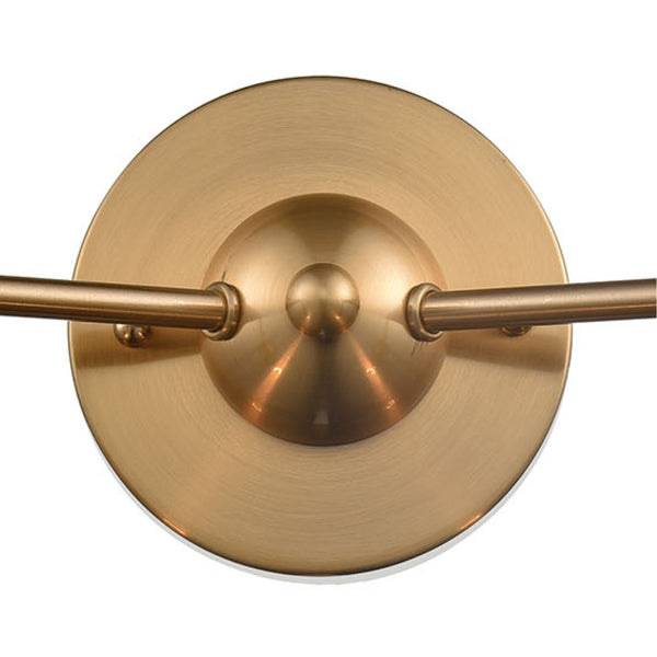 Atlas Astoria 3-Light Vanity Fixture - Midcentury Modern Design with Clear Glass Globes for Timeless Illumination Satin Gold 16'' WL11521-GD