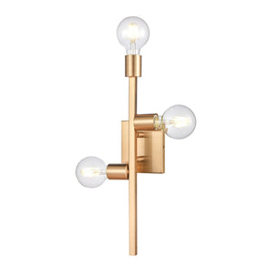 Atlas Attune 19" High 3-Light Sconce - Vintage Burnished Brass for Stylish Bathroom & Hallway Lighting WL11522-BS