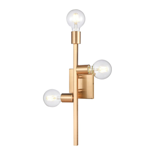 Atlas Attune 19" High 3-Light Sconce - Vintage Burnished Brass for Stylish Bathroom & Hallway Lighting WL11522-BS