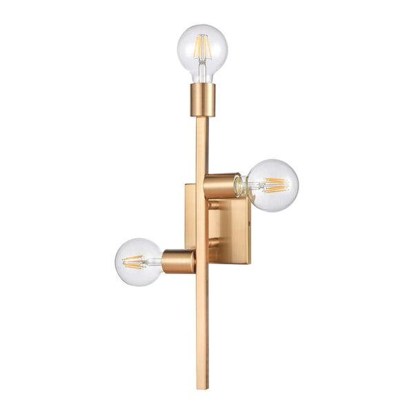 Atlas Attune 19" High 3-Light Sconce - Vintage Burnished Brass for Stylish Bathroom & Hallway Lighting WL11522-BS