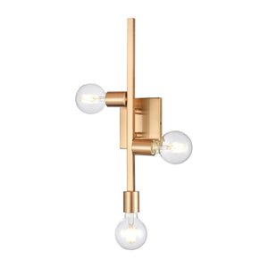 Atlas Attune 19" High 3-Light Sconce - Vintage Burnished Brass for Stylish Bathroom & Hallway Lighting WL11522-BS