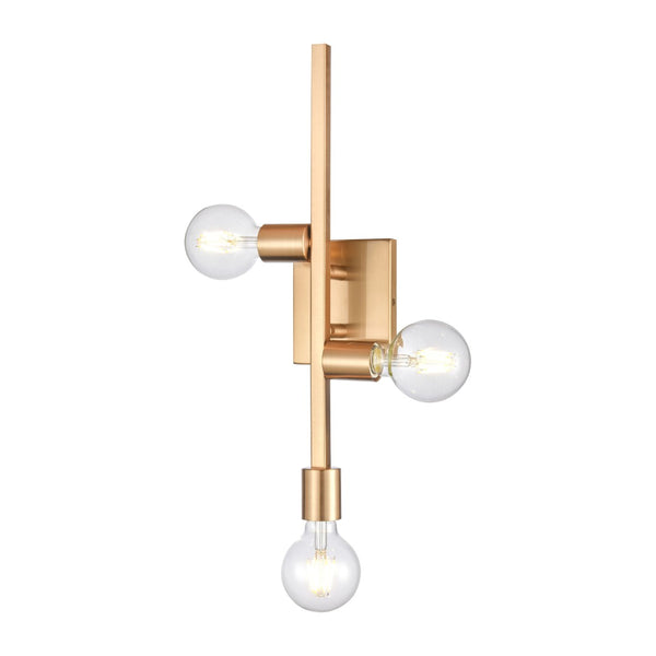 Atlas Attune 19" High 3-Light Sconce - Vintage Burnished Brass for Stylish Bathroom & Hallway Lighting WL11522-BS