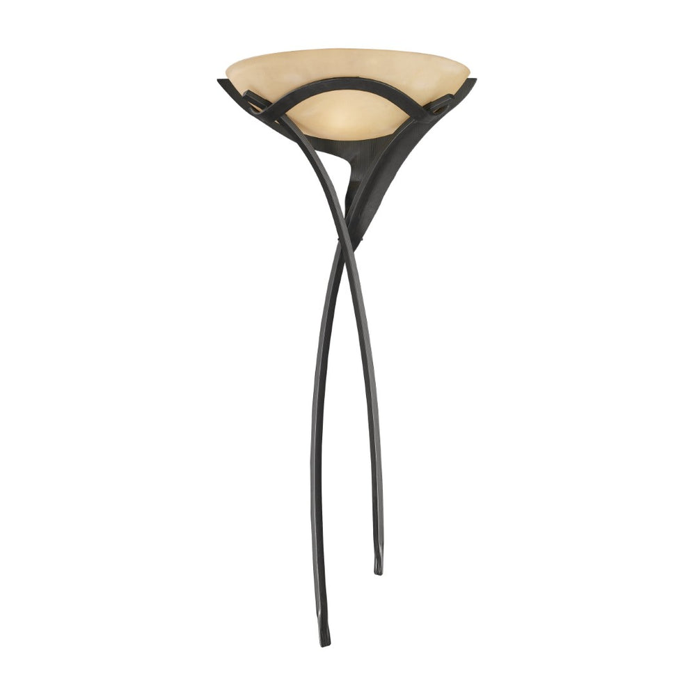 Atlas Aurora 38'' High 1-Light Sconce - Elegant Antique Bronze with Amber Scavo Glass for Cozy Lighting WL11524-BZ