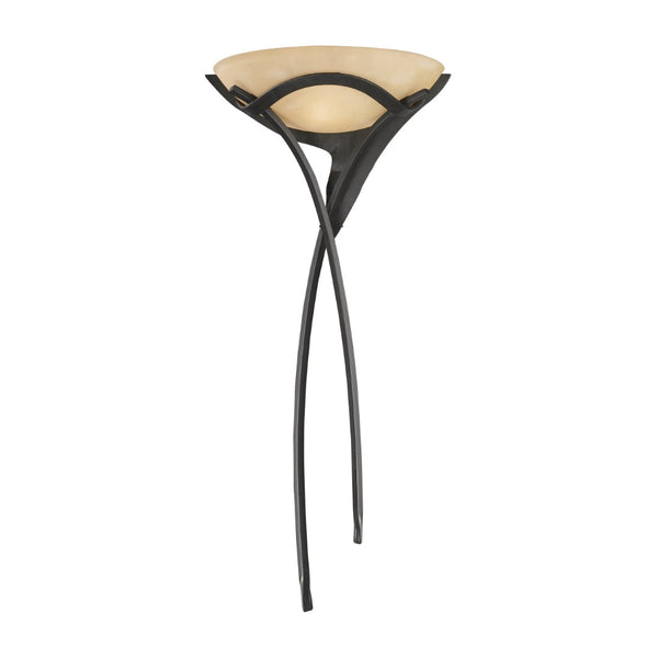 Atlas Aurora 38'' High 1-Light Sconce - Elegant Antique Bronze with Amber Scavo Glass for Cozy Lighting WL11524-BZ