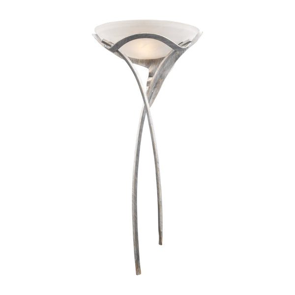 Atlas Aurora 38'' High 1-Light Sconce - Tarnished Silver Elegance with Faux-Alabaster Shade for Timeless Style WL11524-SV
