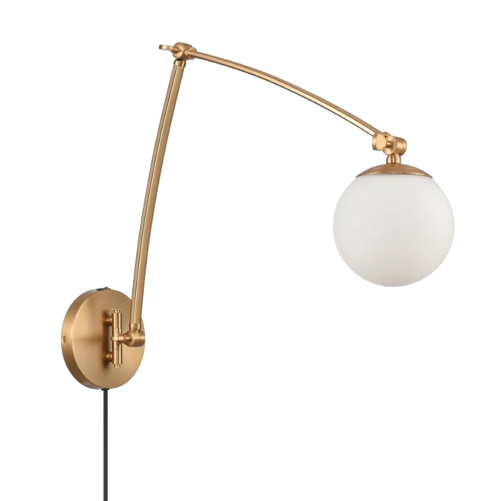 Atlas Caroline 19'' High 1-Light Swingarm Sconce - Modern Brushed Gold Fixture with Adjustable Design WL11549-GD