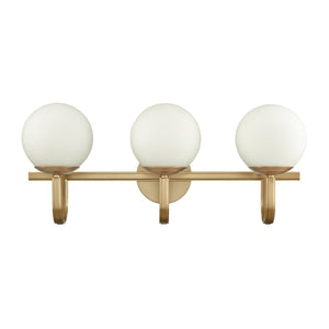 Atlas Caroline 2-Light Vanity Light Fixture - Modern Geometry with Opal Glass for Timeless Elegance Brushed Gold 24'' WL11550-GD