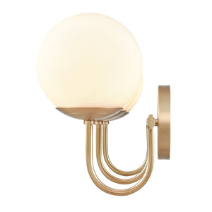 Atlas Caroline 2-Light Vanity Light Fixture - Modern Geometry with Opal Glass for Timeless Elegance Brushed Gold 24'' WL11550-GD