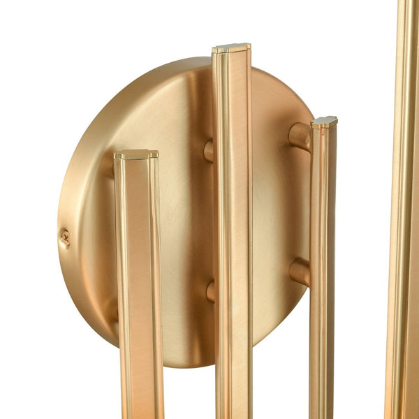 Atlas Caroline 28'' High 3-Light Left Sconce - Modern Brushed Gold Fixture with Opal Glass Globes WL11551-GD