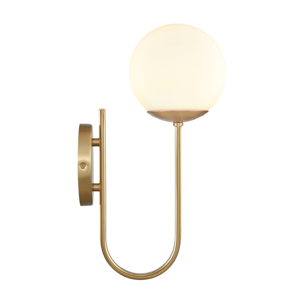 Atlas Caroline 2-Light Vanity Light Fixture - Modern Geometry with Opal Glass for Timeless Elegance Brushed Gold 6'' WL11553-GD
