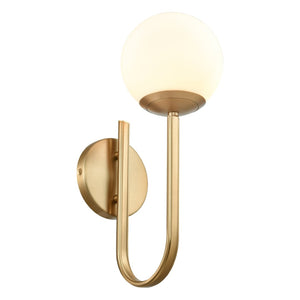 Atlas Caroline 2-Light Vanity Light Fixture - Modern Geometry with Opal Glass for Timeless Elegance Brushed Gold 6'' WL11553-GD