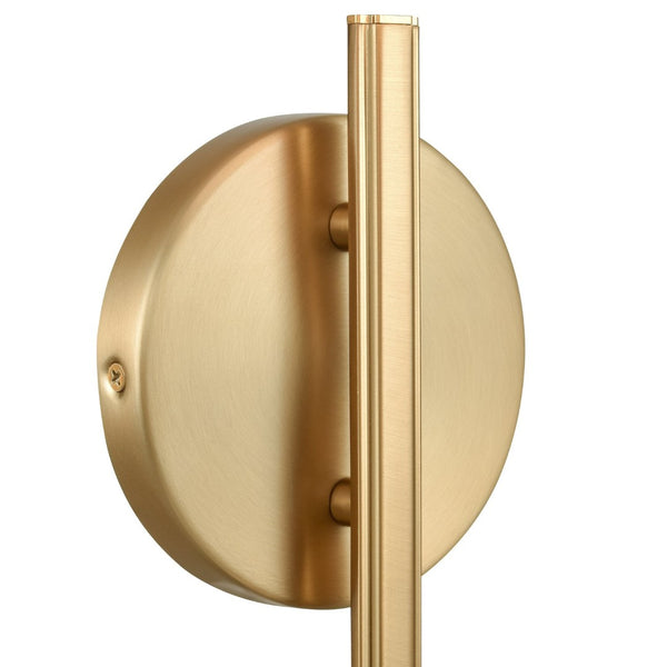 Atlas Caroline 2-Light Vanity Light Fixture - Modern Geometry with Opal Glass for Timeless Elegance Brushed Gold 6'' WL11553-GD