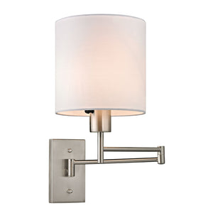 Atlas Carson 13'' High Swing-Arm Wall Sconce - Stylish Brushed Nickel Fixture for Modern Spaces WL11554-NK
