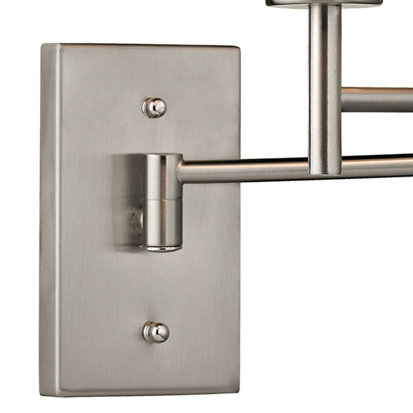 Atlas Carson 13'' High Swing-Arm Wall Sconce - Stylish Brushed Nickel Fixture for Modern Spaces WL11554-NK