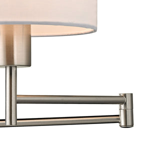Atlas Carson 13'' High Swing-Arm Wall Sconce - Stylish Brushed Nickel Fixture for Modern Spaces WL11554-NK