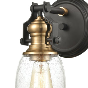 Atlas Chadwick 1-Light Sconce: Industrial Elegance for Stylish Indoor Lighting in Modern Spaces Oil Rubbed Bronze 6'' WL11555-BZ