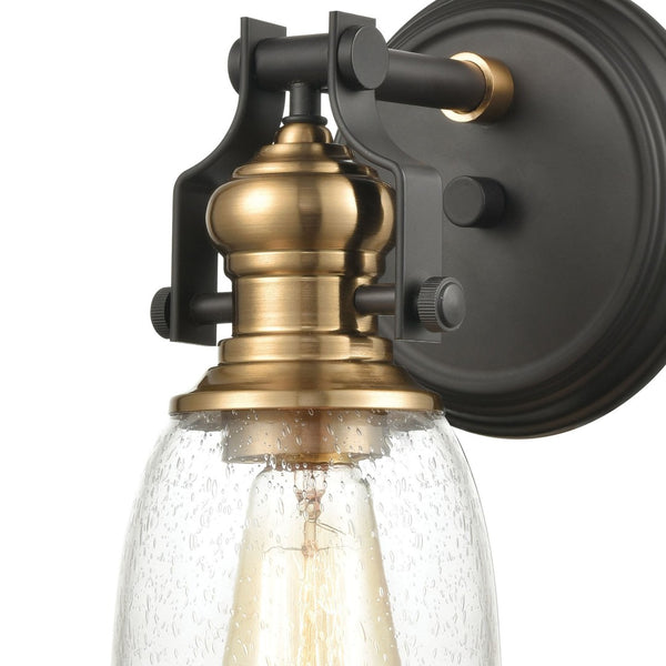 Atlas Chadwick 1-Light Sconce: Industrial Elegance for Stylish Indoor Lighting in Modern Spaces Oil Rubbed Bronze 6'' WL11555-BZ