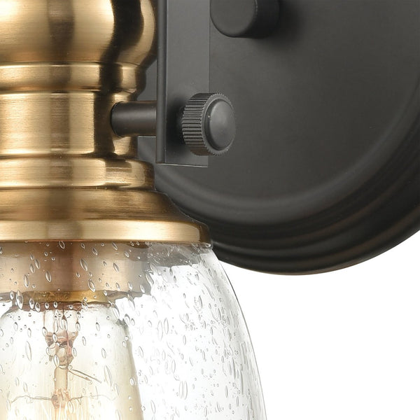 Atlas Chadwick 1-Light Sconce: Industrial Elegance for Stylish Indoor Lighting in Modern Spaces Oil Rubbed Bronze 6'' WL11555-BZ