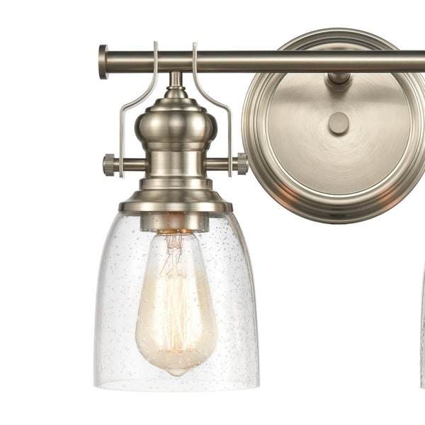 Atlas Chadwick 1-Light Sconce: Industrial Elegance for Stylish Indoor Lighting in Modern Spaces Satin Nickel 14'' WL11556-NK