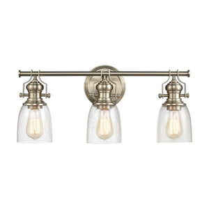 Atlas Chadwick 1-Light Sconce: Industrial Elegance for Stylish Indoor Lighting in Modern Spaces Satin Nickel 23'' WL11557-NK