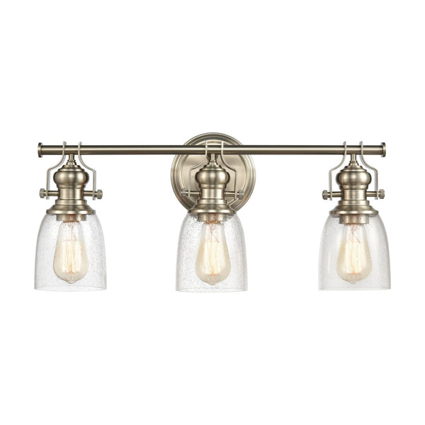 Atlas Chadwick 1-Light Sconce: Industrial Elegance for Stylish Indoor Lighting in Modern Spaces Satin Nickel 23'' WL11557-NK