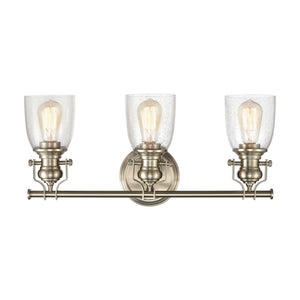 Atlas Chadwick 1-Light Sconce: Industrial Elegance for Stylish Indoor Lighting in Modern Spaces Satin Nickel 23'' WL11557-NK