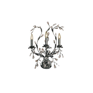 Atlas Circeo 24'' High 3-Light Wall Sconce - Deep Rust Finish with Crystal Droplets for Stunning Ambiance WL11565-BZ