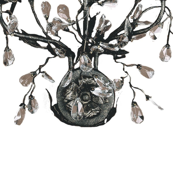 Atlas Circeo 24'' High 3-Light Wall Sconce - Deep Rust Finish with Crystal Droplets for Stunning Ambiance WL11565-BZ