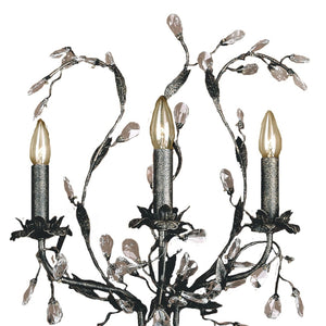 Atlas Circeo 24'' High 3-Light Wall Sconce - Deep Rust Finish with Crystal Droplets for Stunning Ambiance WL11565-BZ