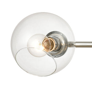Atlas Claro 4-Light Vanity Fixture - Modern Clear Glass Spheres for Bright Bathroom Illumination Polished Chrome 26'' WL11568-CH