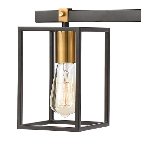 Atlas Cloe 2-Light Vanity Light Fixture - Stylish Industrial Design with Open Cage for Modern Spaces Matte Black 26'' WL11571-BK