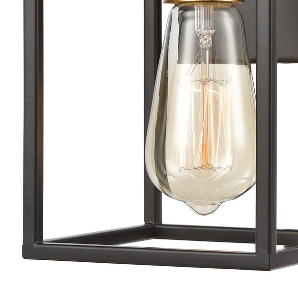 Atlas Cloe 2-Light Vanity Light Fixture - Stylish Industrial Design with Open Cage for Modern Spaces Matte Black 5'' WL11572-BK