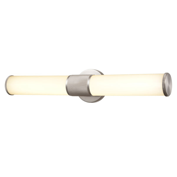 Atlas Conduit 24" Wide Integrated LED Vanity Light - Modern Matte Nickel Fixture with Opal Glass Shade WL11574-NK