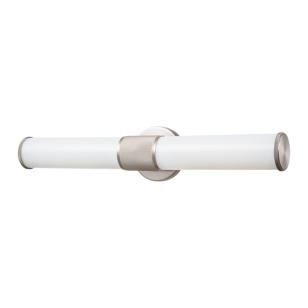 Atlas Conduit 24" Wide Integrated LED Vanity Light - Modern Matte Nickel Fixture with Opal Glass Shade WL11574-NK