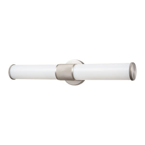 Atlas Conduit 24" Wide Integrated LED Vanity Light - Modern Matte Nickel Fixture with Opal Glass Shade WL11574-NK