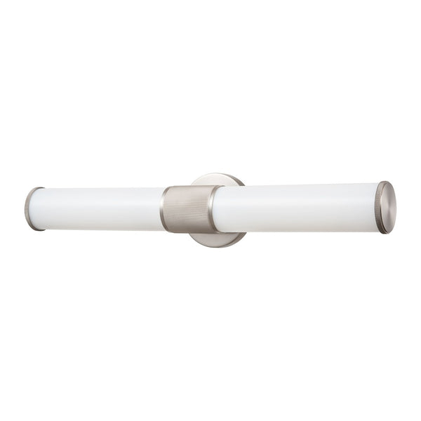 Atlas Conduit 24" Wide Integrated LED Vanity Light - Modern Matte Nickel Fixture with Opal Glass Shade WL11574-NK