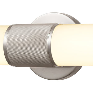 Atlas Conduit 24" Wide Integrated LED Vanity Light - Modern Matte Nickel Fixture with Opal Glass Shade WL11574-NK