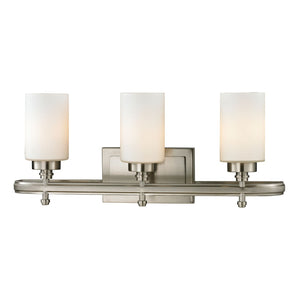 Atlas Dawson 10" High 1-Light Wall Sconce - Elegant Transitional Design with Soft White Glass Shade Brushed Nickel 23'' WL11583-NK
