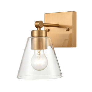 Atlas East Point 10'' High 1-Light Sconce - Modern Geometric Design for Stylish Indoor Illumination Satin Brass 6'' WL11586-BS