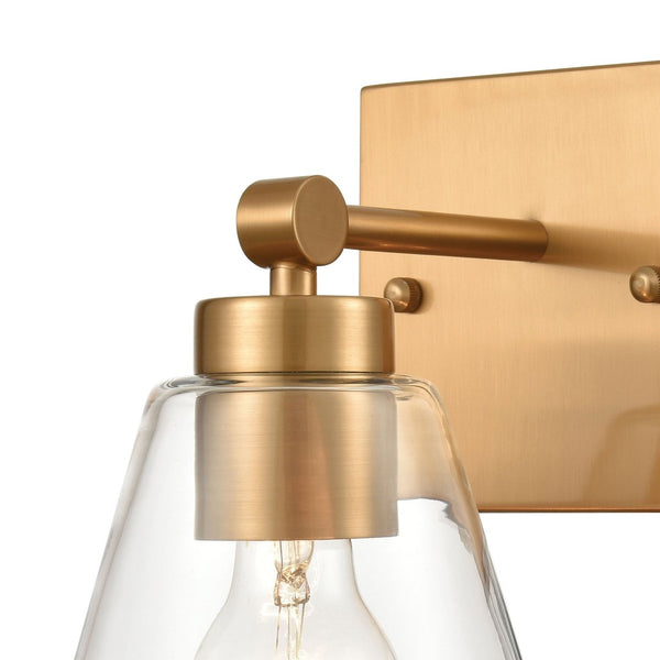 Atlas East Point 10'' High 1-Light Sconce - Modern Geometric Design for Stylish Indoor Illumination Satin Brass 6'' WL11586-BS