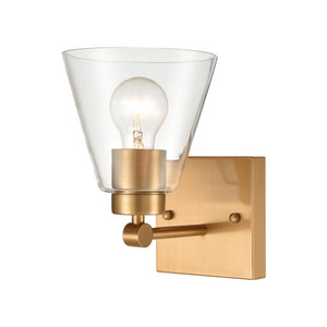 Atlas East Point 10'' High 1-Light Sconce - Modern Geometric Design for Stylish Indoor Illumination Satin Brass 6'' WL11586-BS