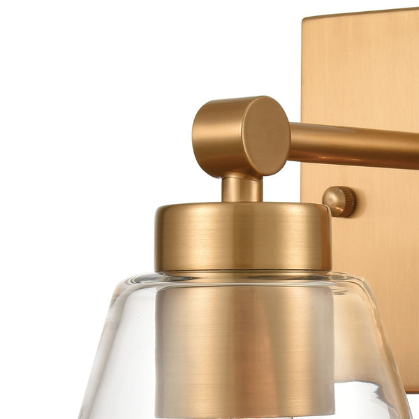 Atlas East Point 10'' High 1-Light Sconce - Modern Geometric Design for Stylish Indoor Illumination Satin Brass 6'' WL11586-BS